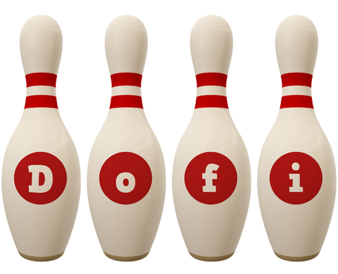 Dofi bowling-pin logo