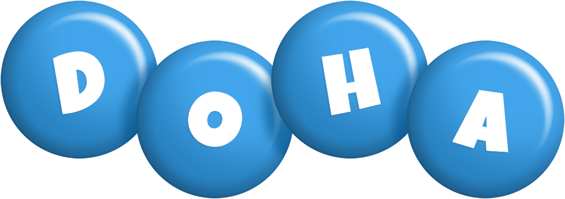 Doha candy-blue logo