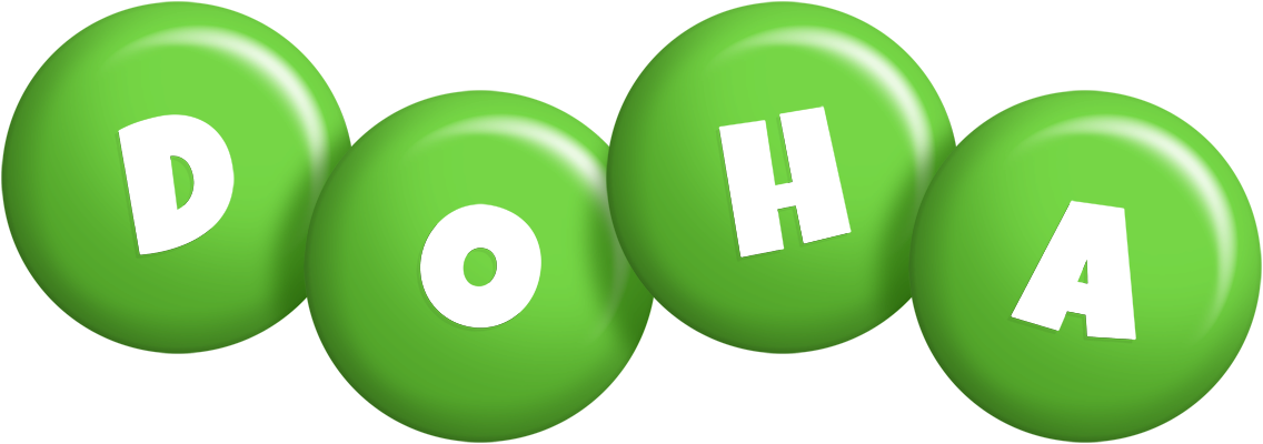 Doha candy-green logo