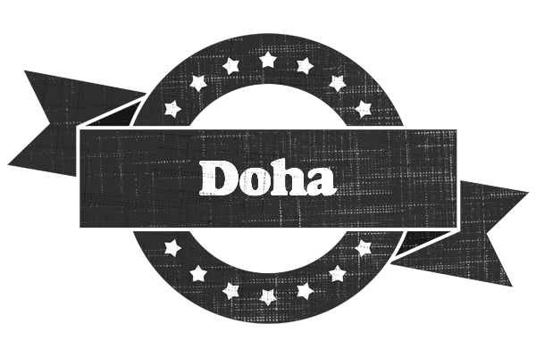Doha grunge logo