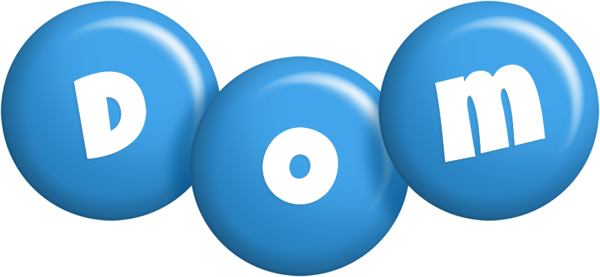 Dom candy-blue logo