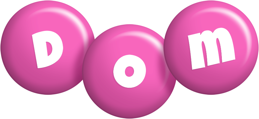 Dom candy-pink logo