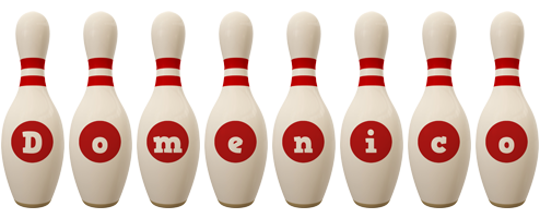 Domenico bowling-pin logo