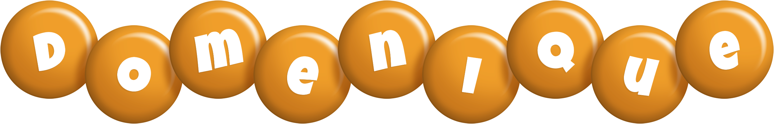 Domenique candy-orange logo