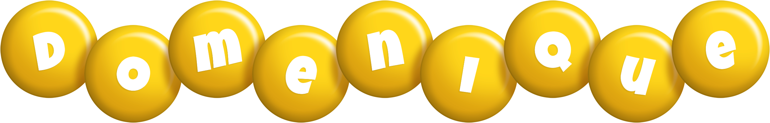 Domenique candy-yellow logo