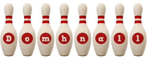 Domhnall bowling-pin logo
