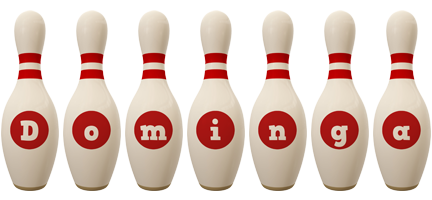 Dominga bowling-pin logo