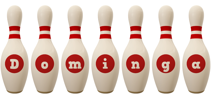 Dominga bowling-pin logo