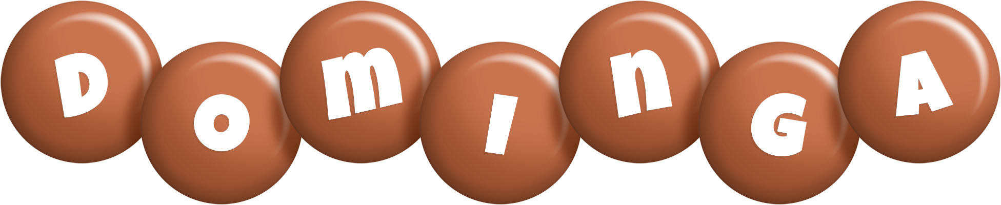 Dominga candy-brown logo