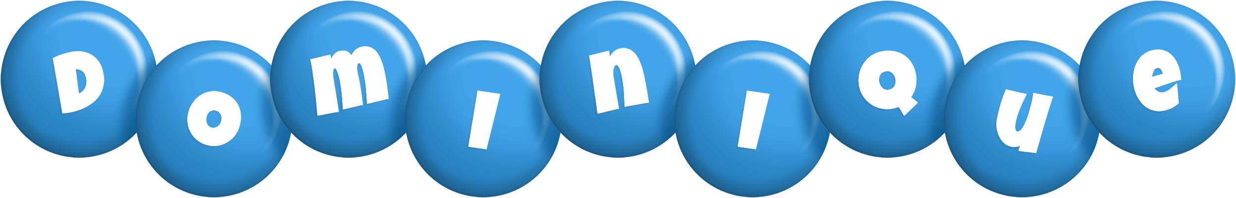 Dominique candy-blue logo