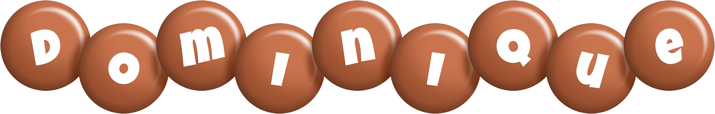 Dominique candy-brown logo