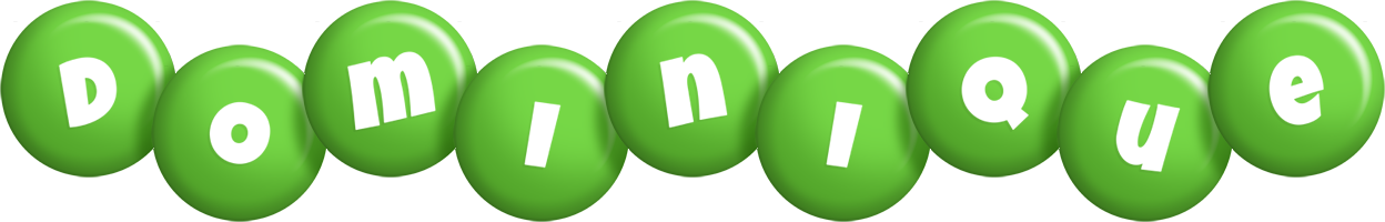 Dominique candy-green logo