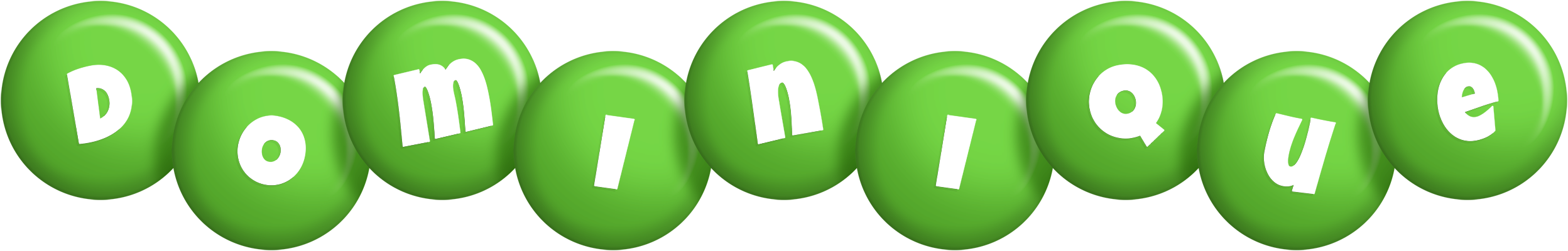 Dominique candy-green logo