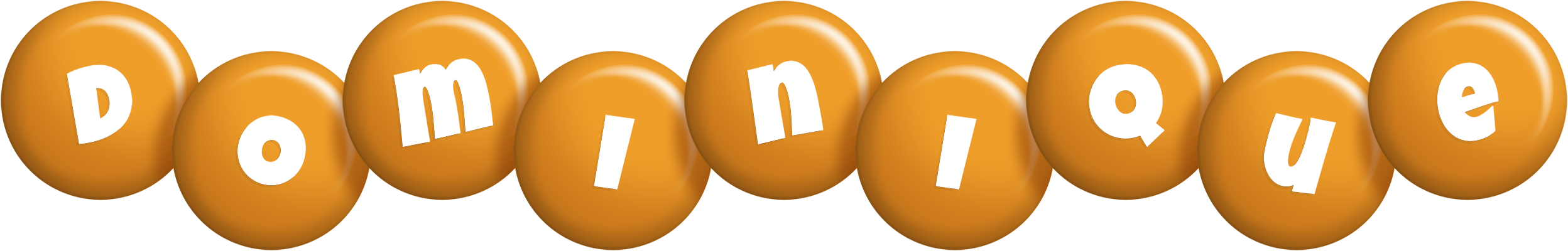 Dominique candy-orange logo