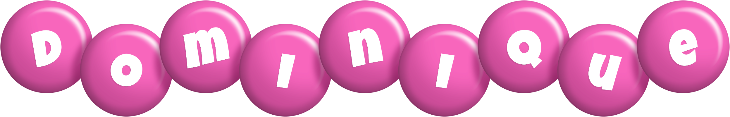 Dominique candy-pink logo
