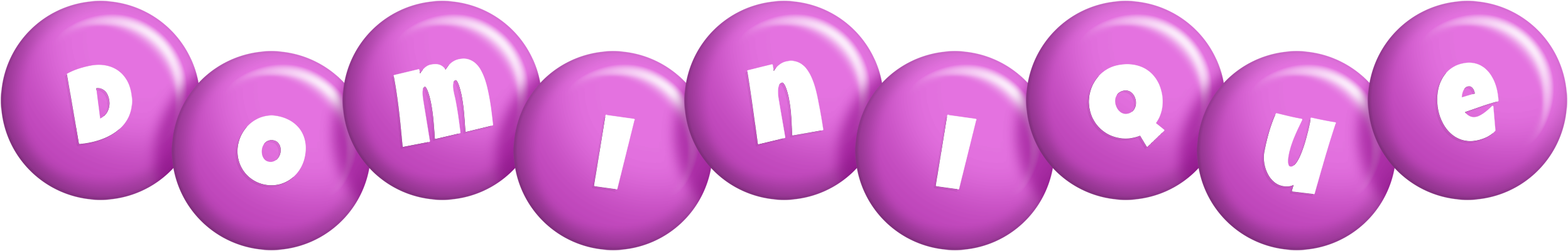 Dominique candy-purple logo