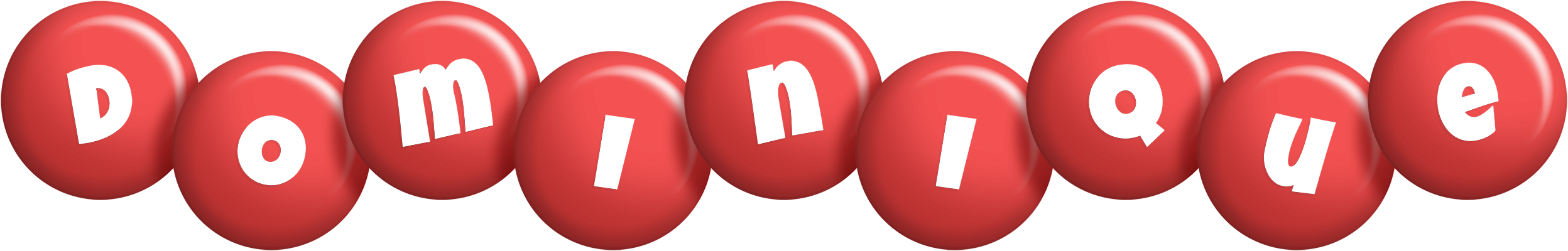 Dominique candy-red logo