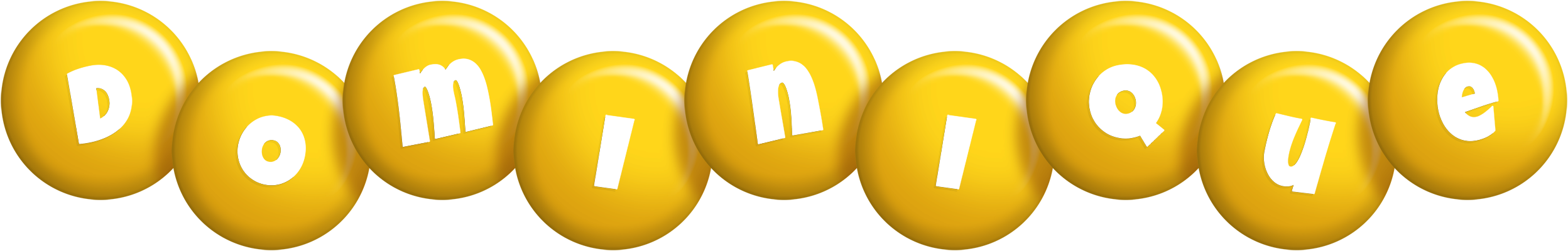 Dominique candy-yellow logo