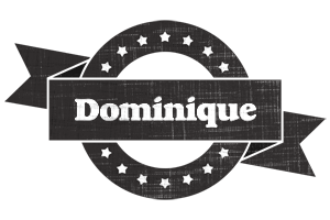 Dominique grunge logo