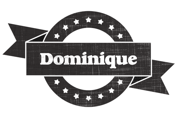 Dominique grunge logo