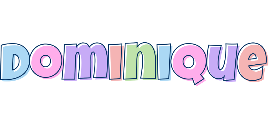 Dominique pastel logo