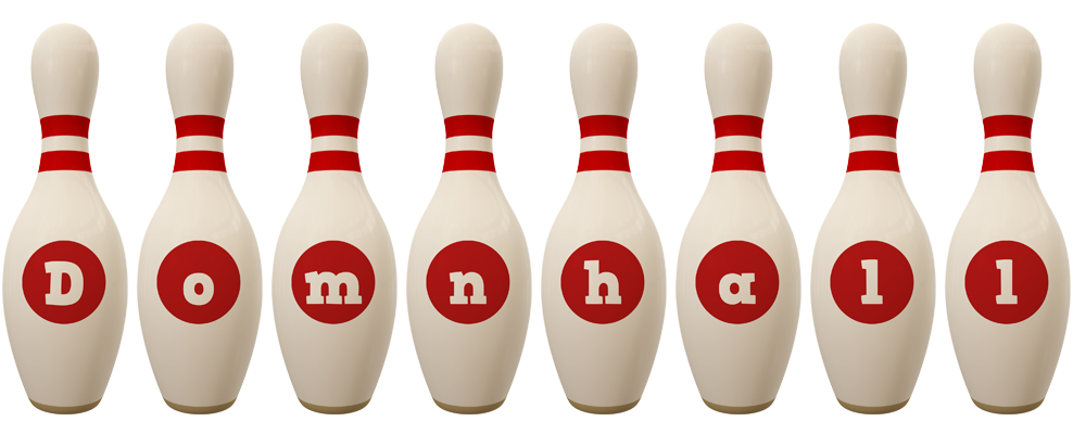 Domnhall bowling-pin logo