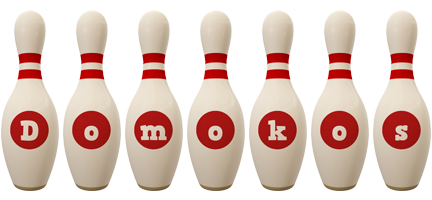 Domokos bowling-pin logo