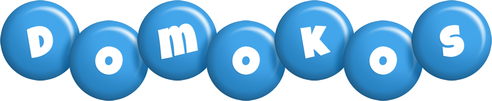 Domokos candy-blue logo