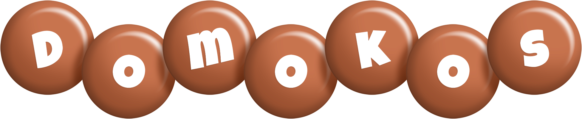 Domokos candy-brown logo