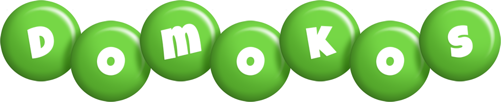 Domokos candy-green logo