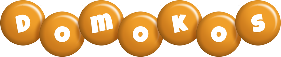 Domokos candy-orange logo