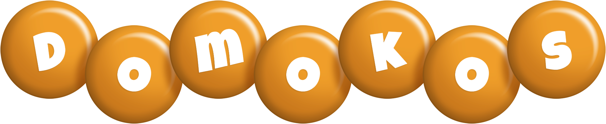 Domokos candy-orange logo