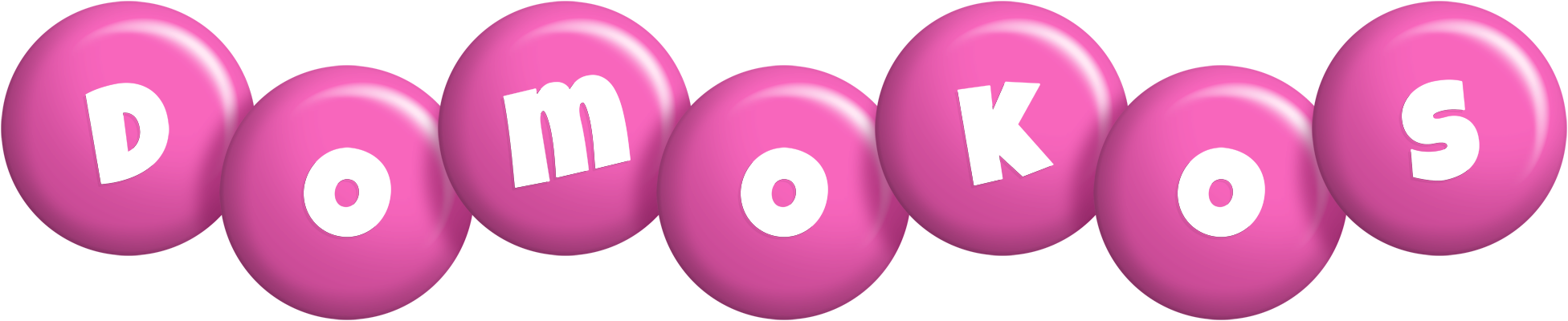 Domokos candy-pink logo