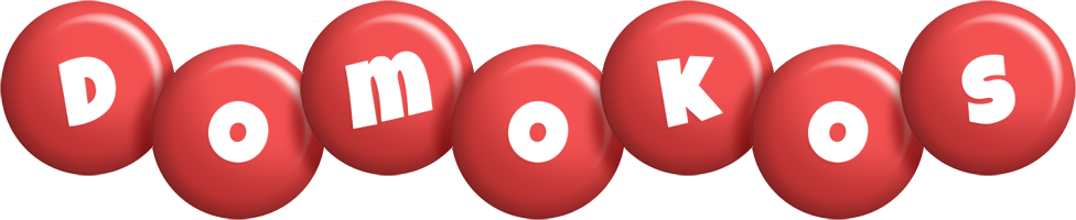 Domokos candy-red logo