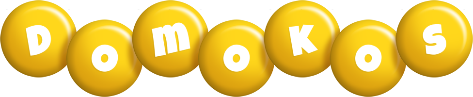 Domokos candy-yellow logo