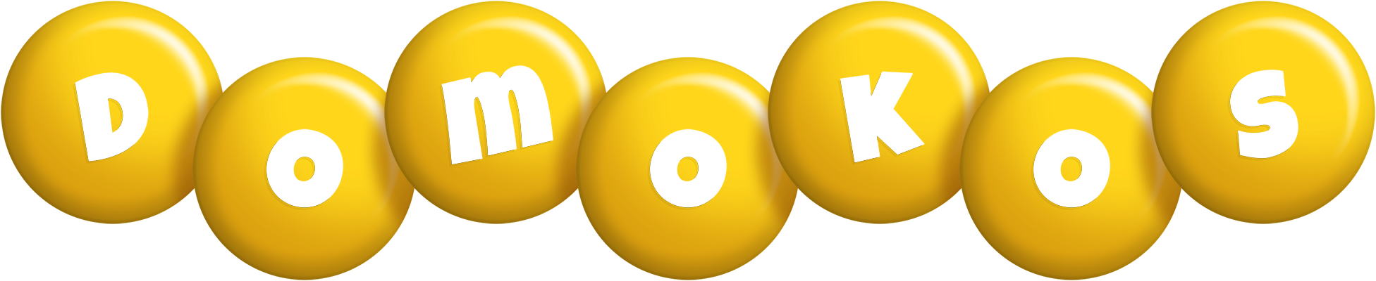 Domokos candy-yellow logo
