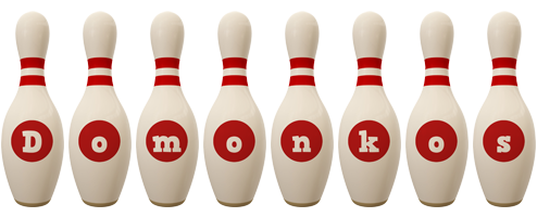 Domonkos bowling-pin logo