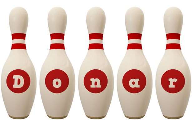 Donar bowling-pin logo