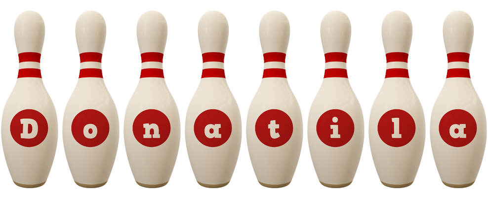 Donatila bowling-pin logo