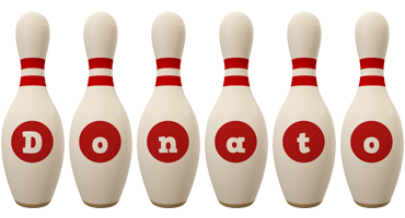 Donato bowling-pin logo