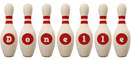 Donelle bowling-pin logo