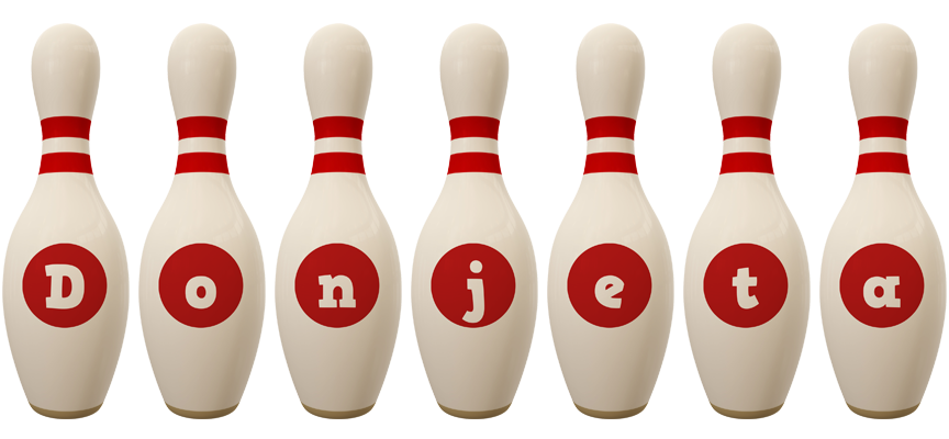 Donjeta bowling-pin logo
