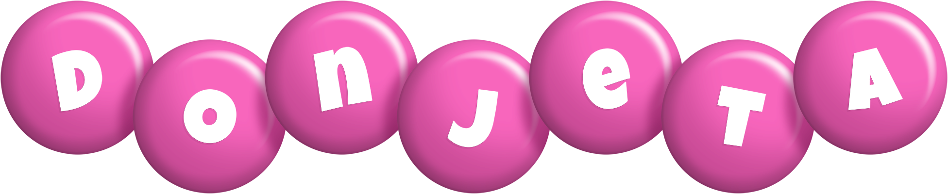 Donjeta candy-pink logo