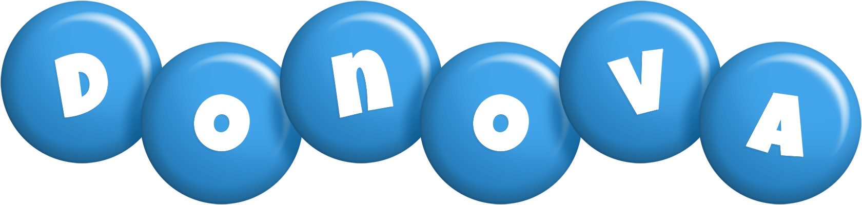 Donova candy-blue logo