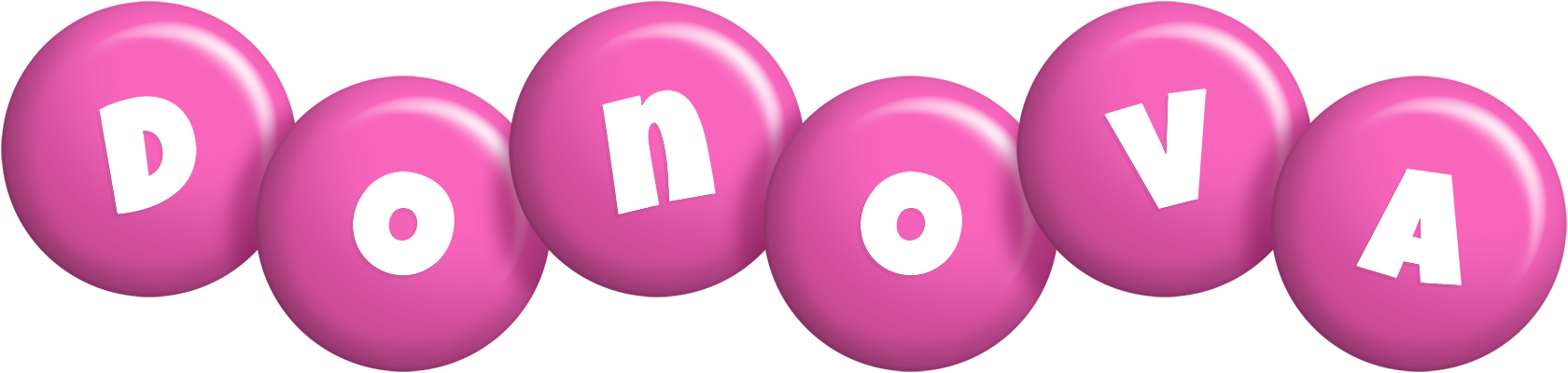 Donova candy-pink logo