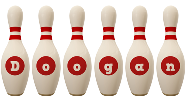 Doogan bowling-pin logo