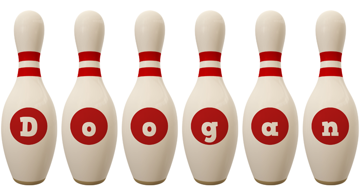Doogan bowling-pin logo