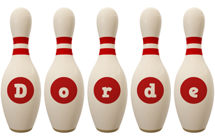 Dorde bowling-pin logo