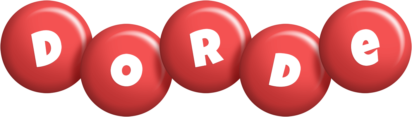 Dorde candy-red logo