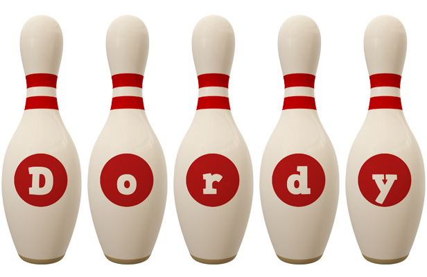 Dordy bowling-pin logo